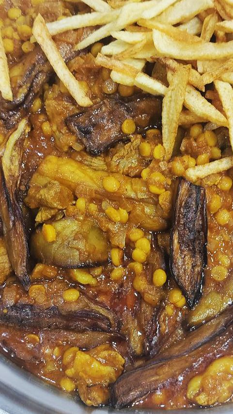 مرقة قِيِمَة بالباذنجان الإيرانية